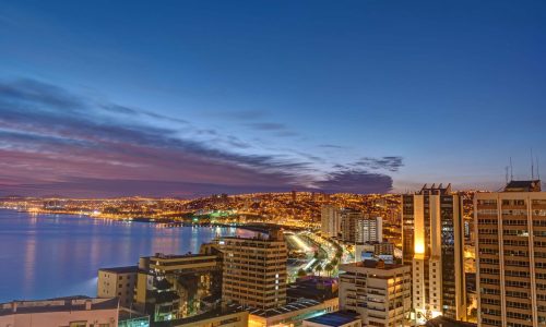 Valparaiso in Chile before sunrise